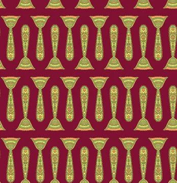 Seamless Indian paisley pattern Stock Illustration