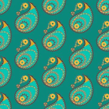 Seamless indian pattern Stock Illustration