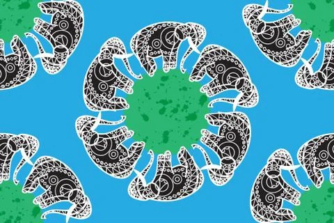 Seamless indian pattern Stockillustratie