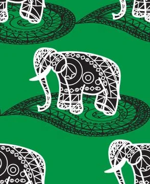 Seamless indian pattern Stock Illustration