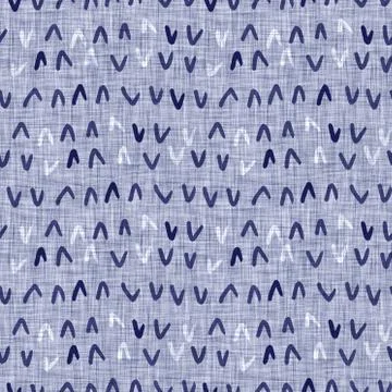 Seamless indigo block print texture. Navy blue woven cotton dyed effect Stock Illustration
