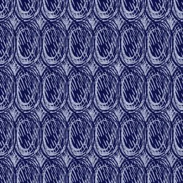 Seamless indigo doodle dot texture. Blue woven boro cotton dyed effect Stock Illustration
