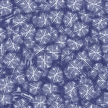 Seamless indigo doodle dot texture. Blue woven boro cotton dyed effect Stockillustratie