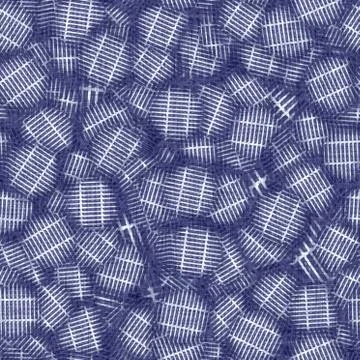 Seamless indigo doodle dot texture. Blue woven boro cotton dyed effect Stockillustratie