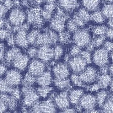 Seamless indigo doodle dot texture. Blue woven boro cotton dyed effect Stock Illustration
