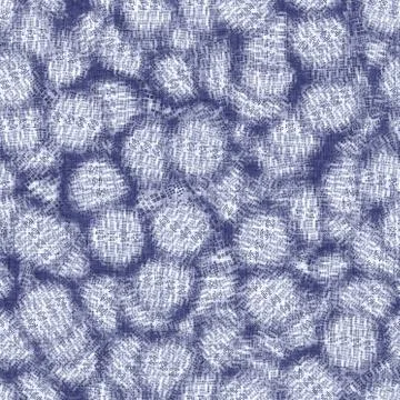Seamless indigo doodle dot texture. Blue woven boro cotton dyed effect Illustrazione stock