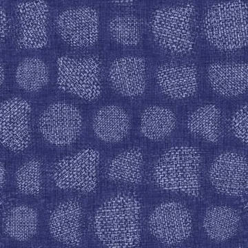 Seamless indigo doodle dot texture. Blue woven boro cotton dyed effect Stockillustratie