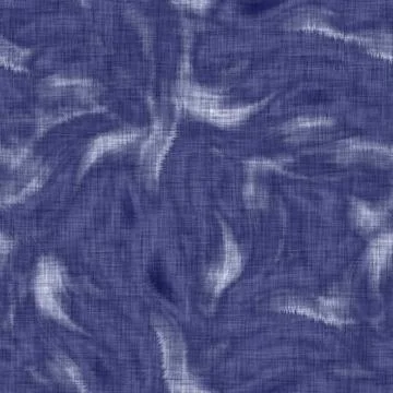 Seamless indigo mottled texture. Blue woven boro cotton dyed effect background Stock Illustration