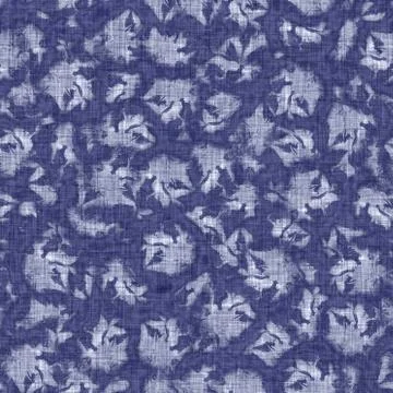 Seamless indigo mottled texture. Blue woven boro cotton dyed effect background Stock Illustration