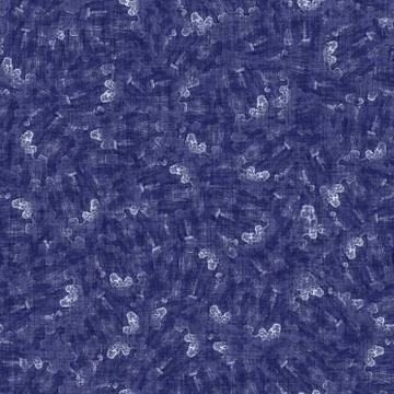 Seamless indigo mottled texture. Blue woven boro cotton dyed effect background Stock Illustration