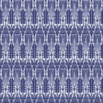 Seamless indigo washed stripe texture. Blue woven boro linen cotton dyed effect Stock Illustration