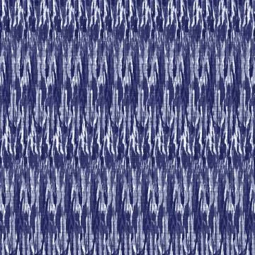 Seamless indigo washed stripe texture. Blue woven boro linen cotton dyed effect Stock Illustration