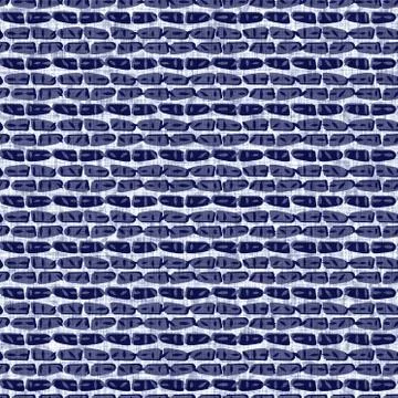 Seamless indigo washed stripe texture. Blue woven boro linen cotton dyed effect Stock Illustration