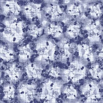 Seamless indigo washed stripe texture. Blue woven boro linen cotton dyed effect Stock Illustration