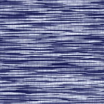 Seamless indigo washed stripe texture. Blue woven boro linen cotton dyed effect Stock Illustration