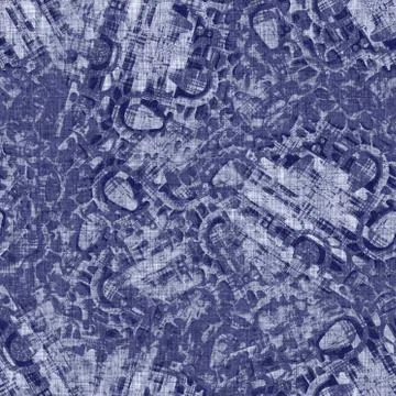 Seamless indigo washed stripe texture. Blue woven boro linen cotton dyed effect Stock Illustration