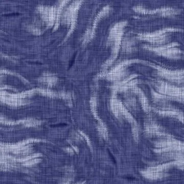 Seamless indigo washed stripe texture. Blue woven boro linen cotton dyed effect Illustrazione stock
