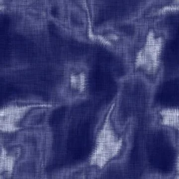 Seamless indigo washed stripe texture. Blue woven boro linen cotton dyed effect Stock Illustration