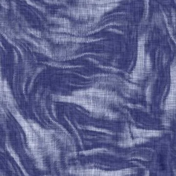 Seamless indigo washed stripe texture. Blue woven boro linen cotton dyed effect Stock Illustration