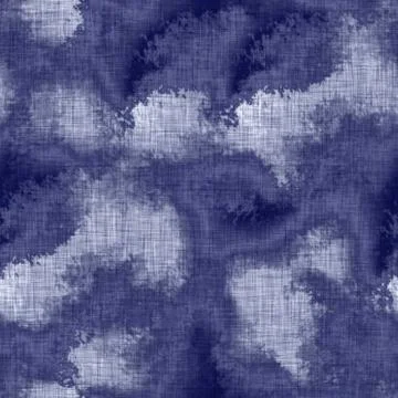 Seamless indigo washed stripe texture. Blue woven boro linen cotton dyed effect Stock Illustration