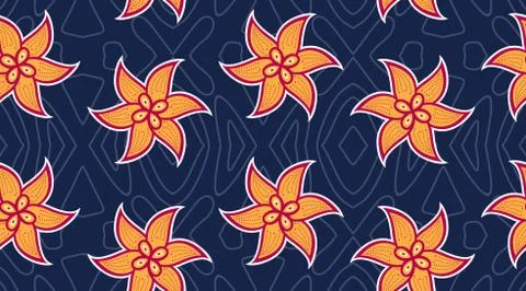 Seamless Indonesian Batik Pattern Stock-Illustration