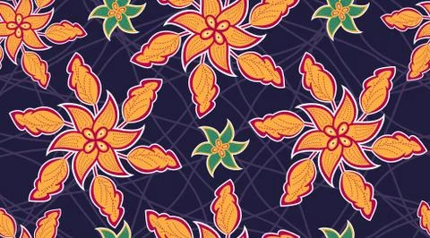Seamless Indonesian Batik Pattern Stock-Illustration