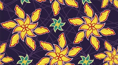 Seamless Indonesian Batik Pattern 스톡 일러스트