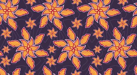 Seamless Indonesian Batik Pattern Stock Illustration