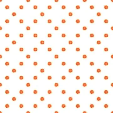 Seamless infinity pattern of isolated slices of grapefruit. Wallpaper for Foto stock