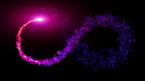 Seamless infinity symbol motion background. Pink Purple light. Stock Footage 310820653