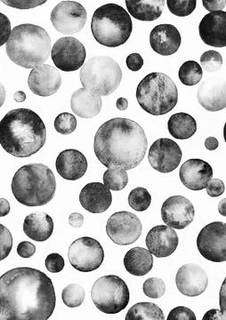 Seamless ink pattern with circles Stock Illustration