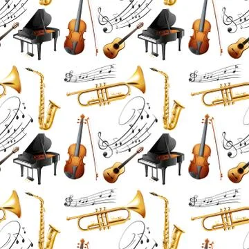 Seamless instruments Stock Illustration