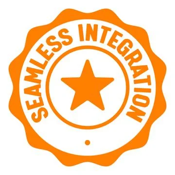 Seamless integration seal badge. seamless integration label sticker. Vector.. Stock Illustration