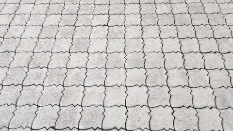 Seamless Interlocking Concrete Paver Texture for Pavement and Walkway Backg.. Stock Photos