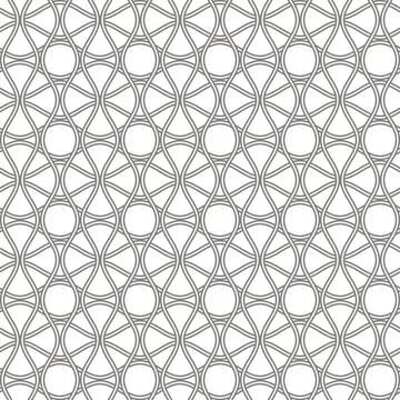 Seamless Interlocking Geometric Line Pattern 库存插图