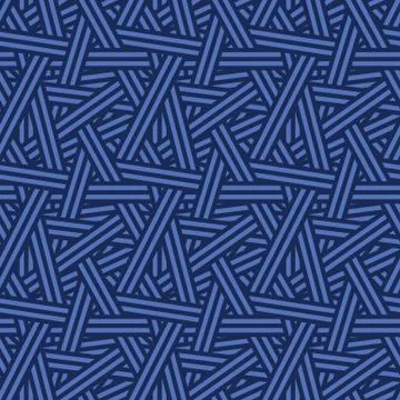 Seamless Interweaving Lines Nature Pattern Vector Stock Illustration