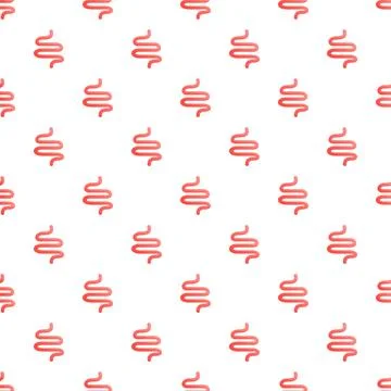 Seamless intestine pattern representing gut health and digestion イラスト素材