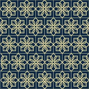 Seamless Intricate Chinese Pattern Featuring Geometric Squares and Stylized  Stock Illustration
