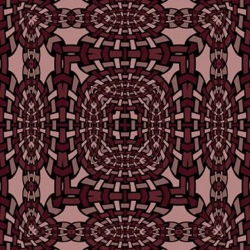 Seamless intricate ellipses pattern beige brown gray Stock Illustration