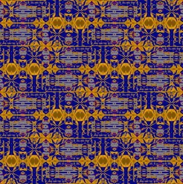 Seamless intricate pattern blue gray yellow gold Illustrazione stock