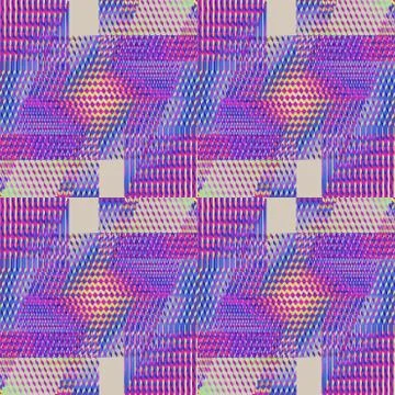 Seamless intricate pattern blue violet purple beige diagonally Stock Illustration