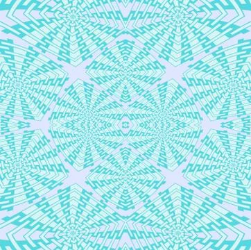Seamless intricate squares pattern turquoise green lilac Stock Illustration