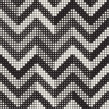 Seamless Irregular Geometric Pattern. Abstract Black and White Halftone Bac.. Stockillustratie