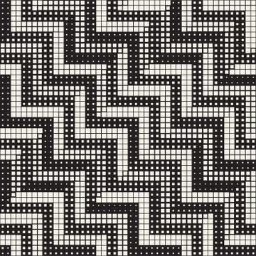 Seamless Irregular Geometric Pattern. Abstract Black and White Halftone Bac.. イラスト素材