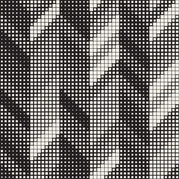 Seamless Irregular Geometric Pattern. Abstract Black and White Halftone Bac.. Illustrazione stock