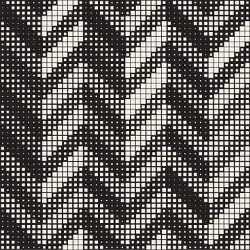 Seamless Irregular Geometric Pattern. Abstract Black and White Halftone Bac.. イラスト素材