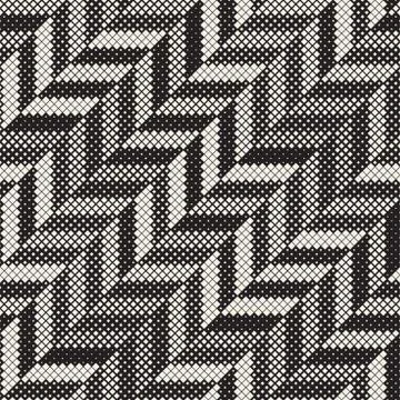 Seamless Irregular Geometric Pattern. Abstract Black and White Halftone Bac.. Stockillustratie