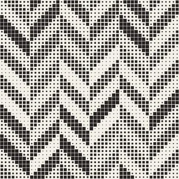 Seamless Irregular Geometric Pattern. Abstract Black and White Halftone Bac.. イラスト素材