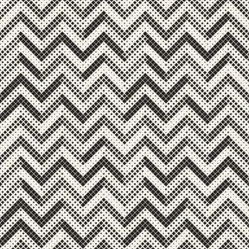 Seamless Irregular Geometric Pattern. Abstract Black and White Halftone Bac.. Stock Illustration