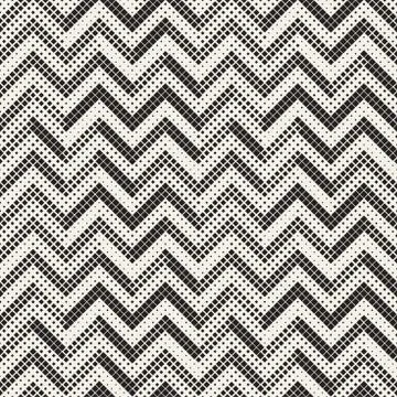 Seamless Irregular Geometric Pattern. Abstract Black and White Halftone Bac.. Stock Illustration